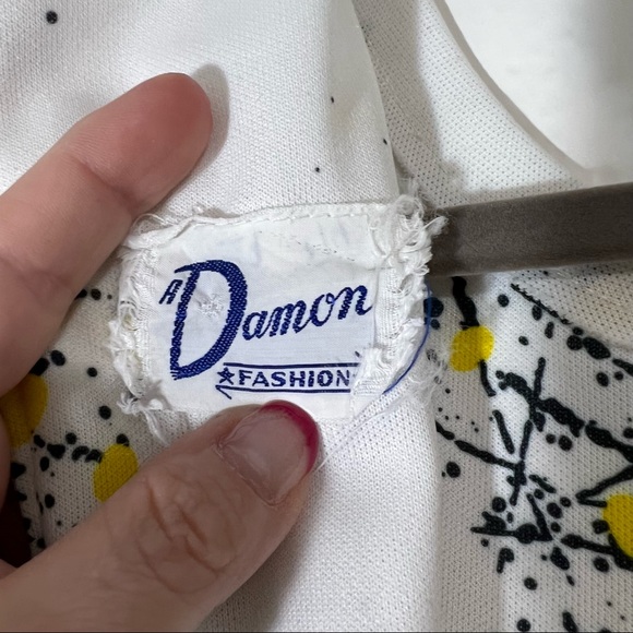 Vintage 60s 70s abstract floral shift dress. Size 16 - Picture 6 of 10